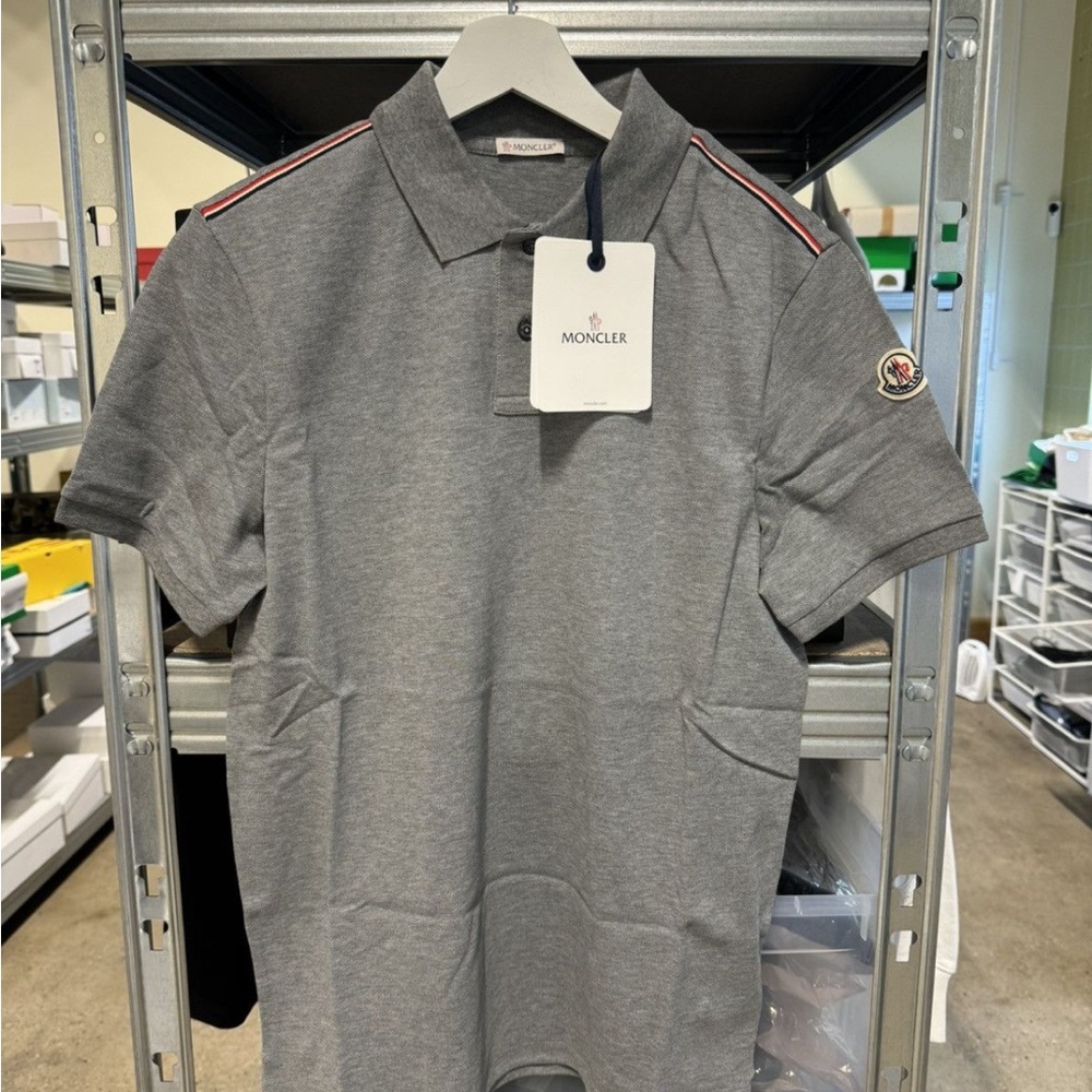 Moncler Gray Polo Shirt for Men